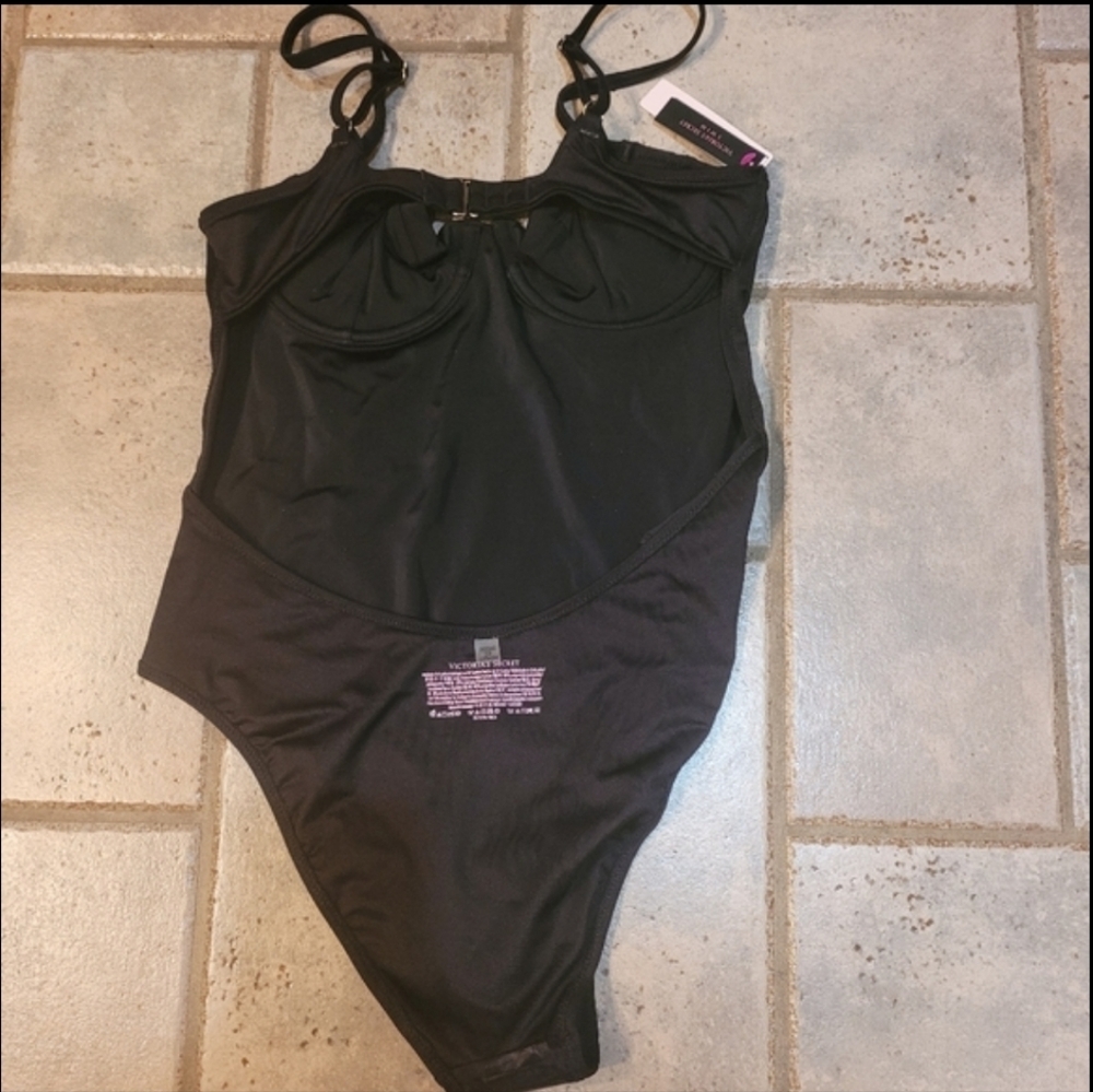 Victoria's Secret Essential Wicked One Piece Swimsuit Black Underwire M NWT - Picture 12 of 12